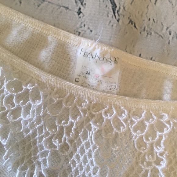 White lace trimmed bodysuit - Picture 7 of 10